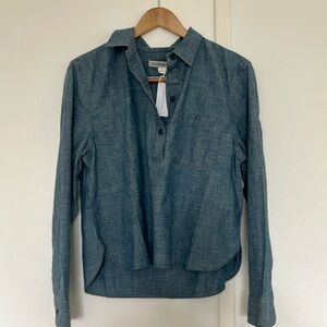 Outerknown denim half button up (small)